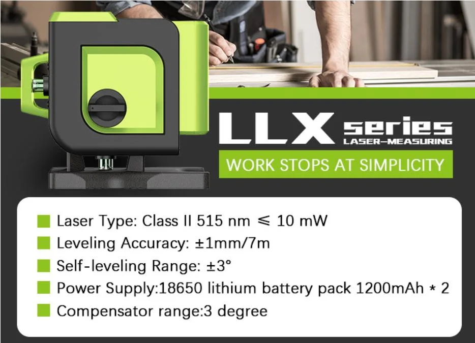 Laser Level Self Leveling Green Cross Laser Line with Vertical and Horizontal